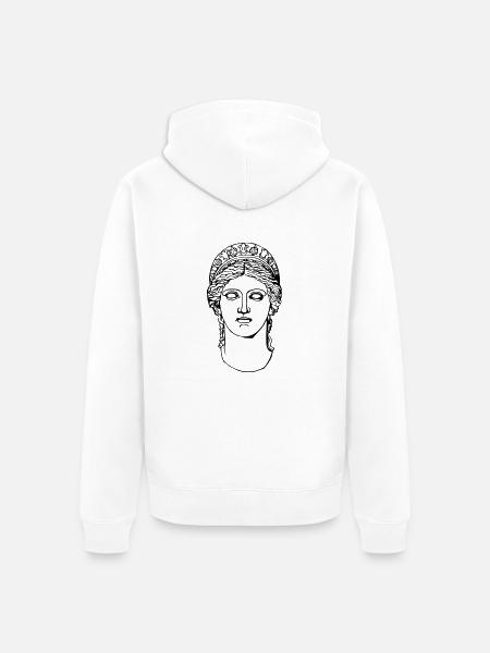 Antique Greek Godess - Unisex Premium Bio Zip Hoodie - Weiß