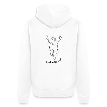 Feel like Dancing! Auf hellen Hintergründen tanzen - Unisex Premium Bio Zip Hoodie - Weiß - Hinten - Thijin (182cm)