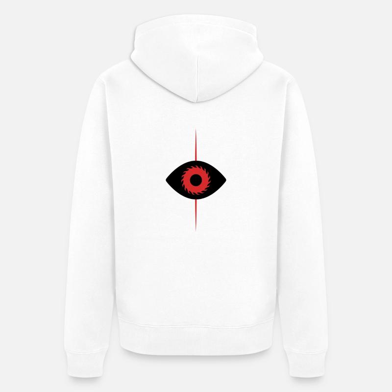 Oeil de prédiction 2023 - Veste à capuche bio Premium Unisexe - blanc