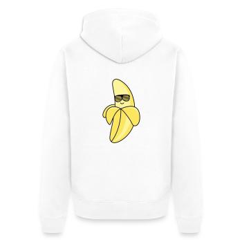 banane fraîche - Veste à capuche bio Premium Unisexe - blanc - Dos - Thijin (182cm)
