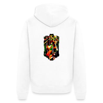 jesus bibel christliche religion christliches kreuz christlich - Unisex Premium Bio Zip Hoodie - Weiß - Hinten - Thijin (182cm)