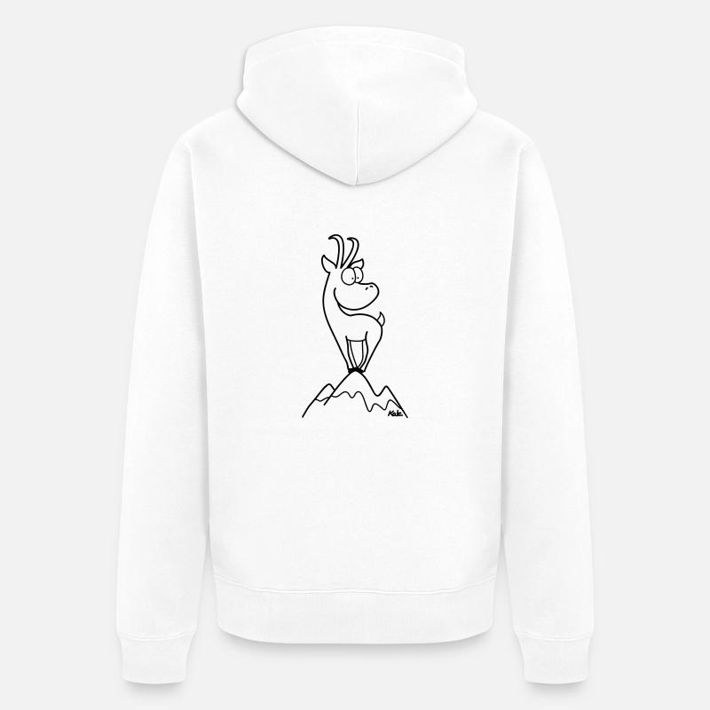 chamois - Veste à capuche bio Premium Unisexe - blanc