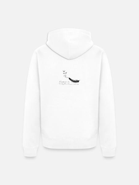 Moegest_Du_immer_Rueckenwind_haben-_und_stets_ - Unisex Premium Bio Zip Hoodie - Weiß