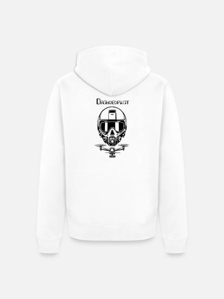 Drohnenpilot 5 - Unisex Premium Bio Zip Hoodie - Weiß