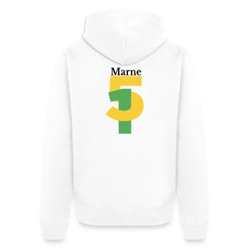 Marne - Veste à capuche bio Premium Unisexe - blanc - Dos - Thijin (182cm)