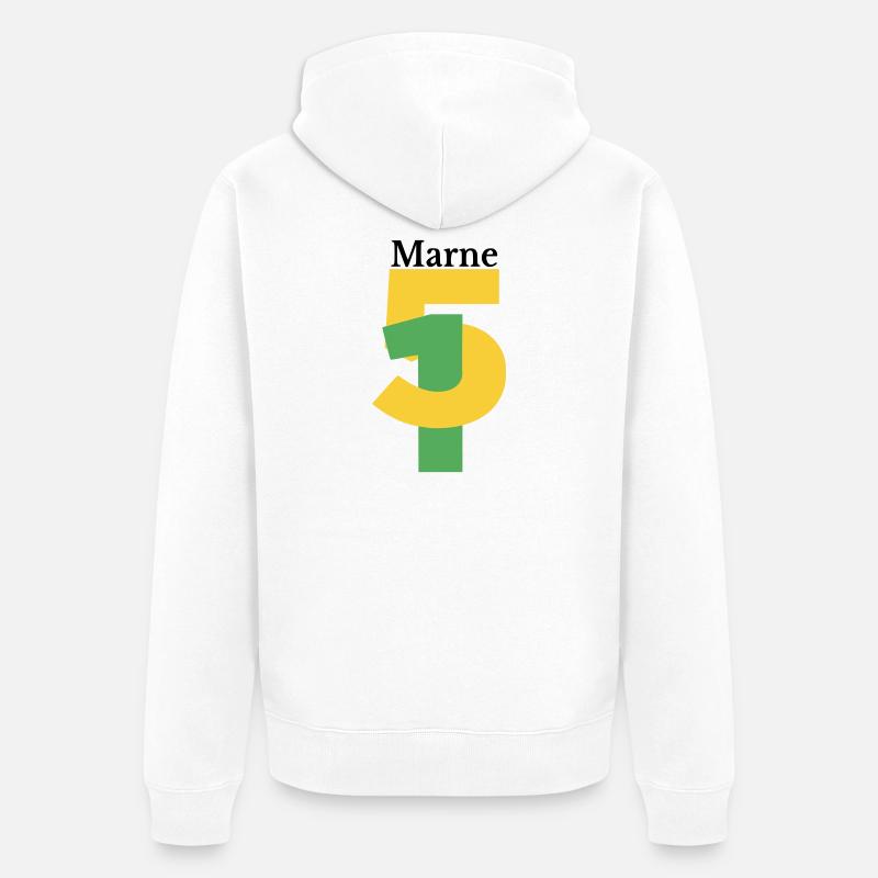 Marne - Veste à capuche bio Premium Unisexe - blanc