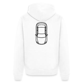 voiture - Veste à capuche bio Premium Unisexe - blanc - Dos - Thijin (182cm)