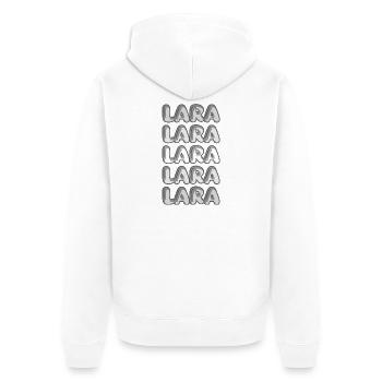 Cadeau pour Lara - Veste à capuche bio Premium Unisexe - blanc - Dos - Thijin (182cm)