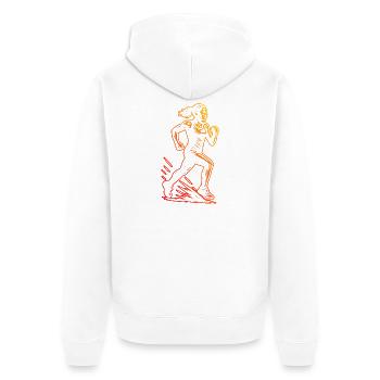 Statement for all races - Unisex Premium Organic Zip Hoodie - white - Back - Thijin (182cm)