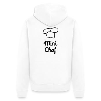 Kleiner Koch – Küche – Kind - Unisex Premium Bio Zip Hoodie - Weiß - Hinten - Thijin (182cm)