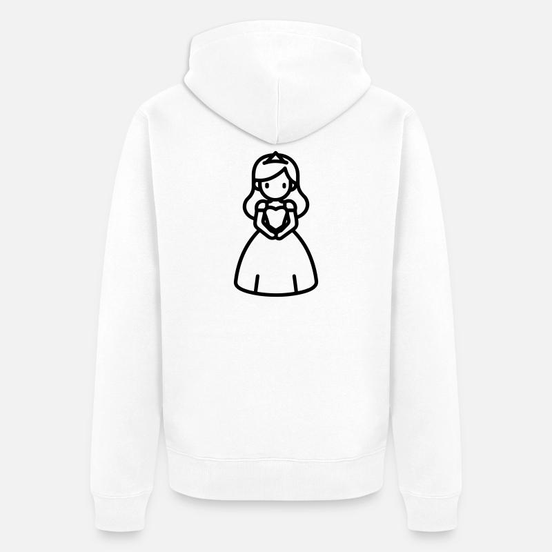 princesse - Veste à capuche bio Premium Unisexe - blanc