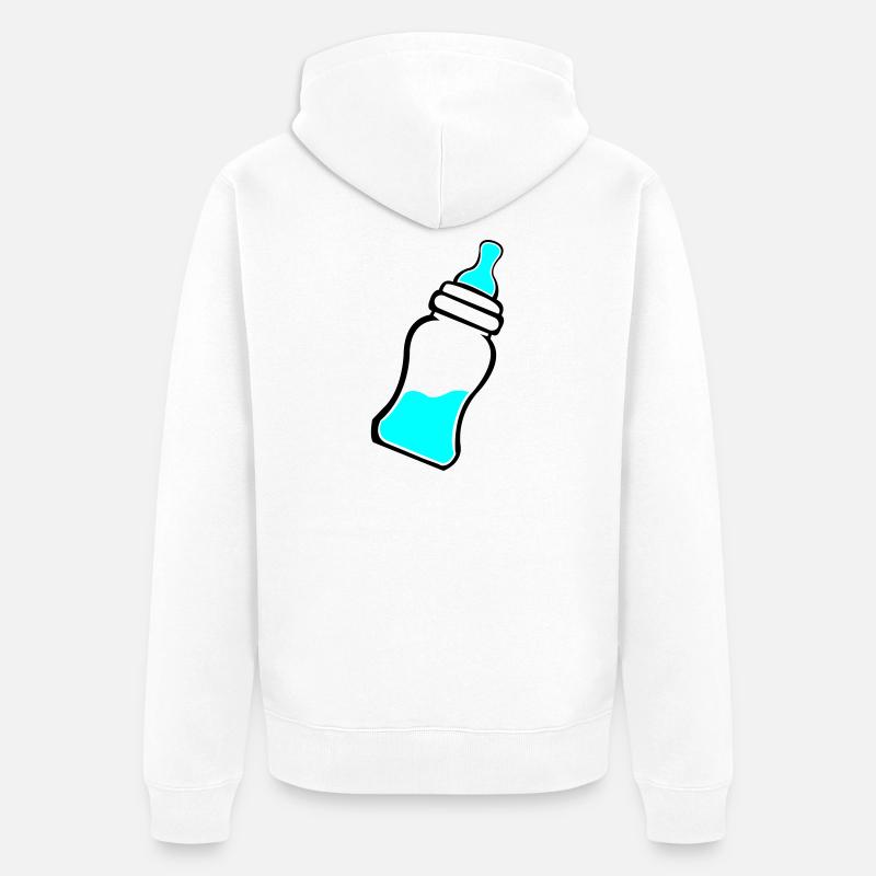 Biberon - Veste à capuche bio Premium Unisexe - blanc