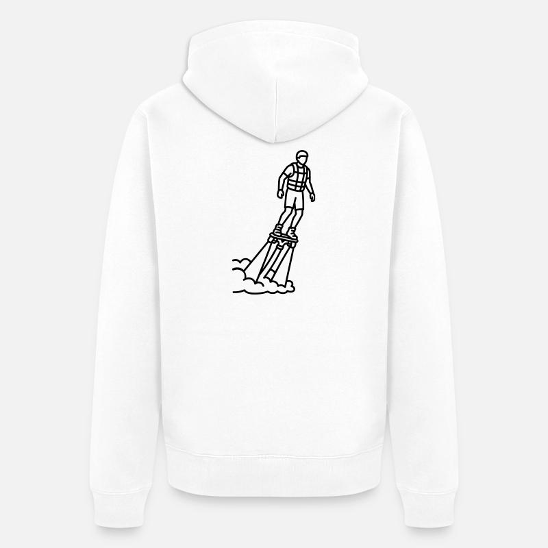 Flyboard - Unisex Premium Bio Zip Hoodie - Weiß