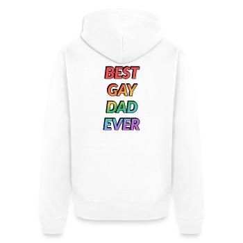 Bester LGBT-Pride-Monat aller Zeiten - Unisex Premium Bio Zip Hoodie - Weiß - Hinten - Thijin (182cm)