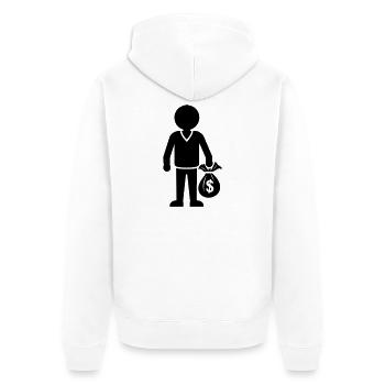 Money Cash Hustle - Veste à capuche bio Premium Unisexe - blanc - Dos - Thijin (182cm)