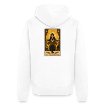 Photographer | Camera Profession Tarot - Unisex Premium Organic Zip Hoodie - white - Back - Thijin (182cm)