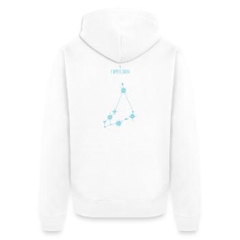 Capricorn Zodiac Sign Star Constellation Blue - Unisex Premium Organic Zip Hoodie - white - Back - Thijin (182cm)