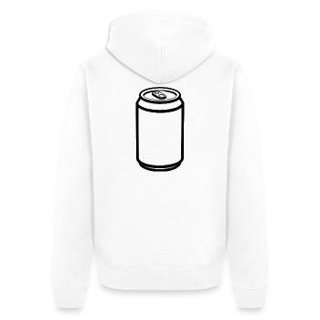 Limonadendose - Unisex Premium Bio Zip Hoodie - Weiß - Hinten - Thijin (182cm)
