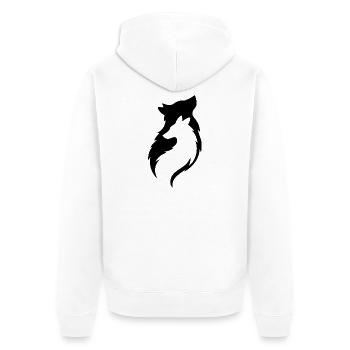 Loup dans l’art mystique de la nature sauvage du loup - Veste à capuche bio Premium Unisexe - blanc - Dos - Thijin (182cm)