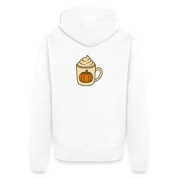 Pumpkin Spice - Unisex Premium Bio Zip Hoodie - Weiß - Hinten - Thijin (182cm)