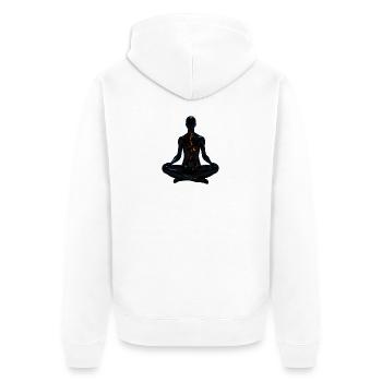Conception de méditation - Veste à capuche bio Premium Unisexe - blanc - Dos - Thijin (182cm)