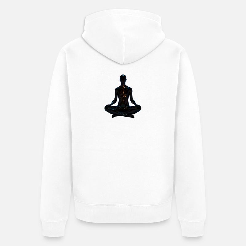 Conception de méditation - Veste à capuche bio Premium Unisexe - blanc