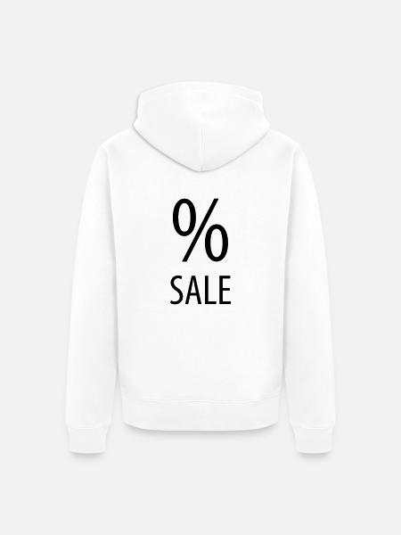 Sale Per Cent - Unisex Premium Bio Zip Hoodie - Weiß