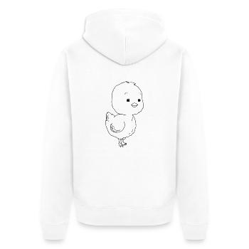 poussin - Veste à capuche bio Premium Unisexe - blanc - Dos - Thijin (182cm)