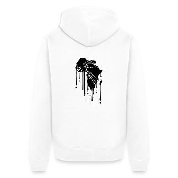 graffiti tropfen afrika erde kontinent planet land - Unisex Premium Bio Zip Hoodie - Weiß - Hinten - Thijin (182cm)