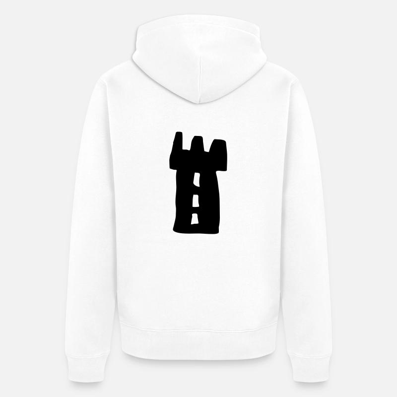 Mehlsack - Unisex Premium Bio Zip Hoodie - Weiß