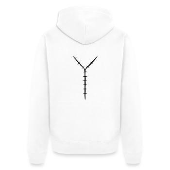 autopsy_scar - Veste à capuche bio Premium Unisexe - blanc - Dos - Thijin (182cm)