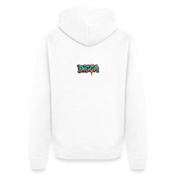 Digga Graffiti Neon Burst - Veste à capuche bio Premium Unisexe - blanc - Dos - Thijin (182cm)