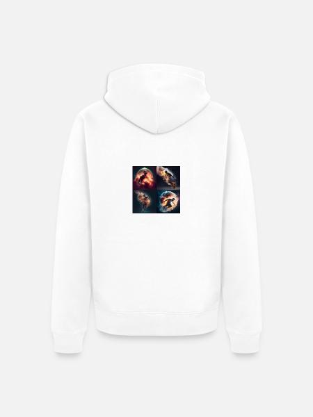 star basketball - Unisex Premium Bio Zip Hoodie - Weiß