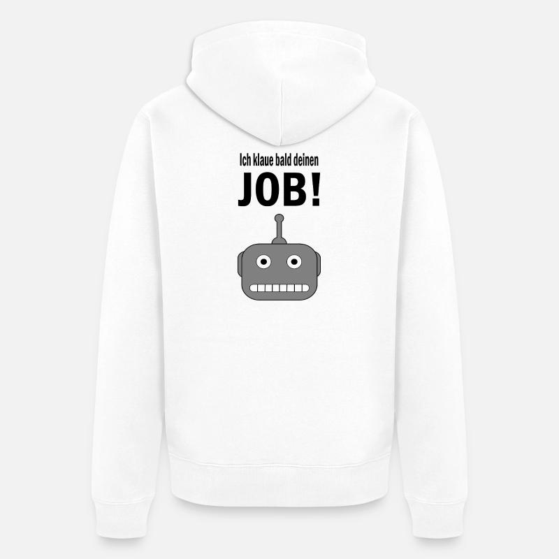 Je vais bientôt te voler ton poste ! - Veste à capuche bio Premium Unisexe - blanc