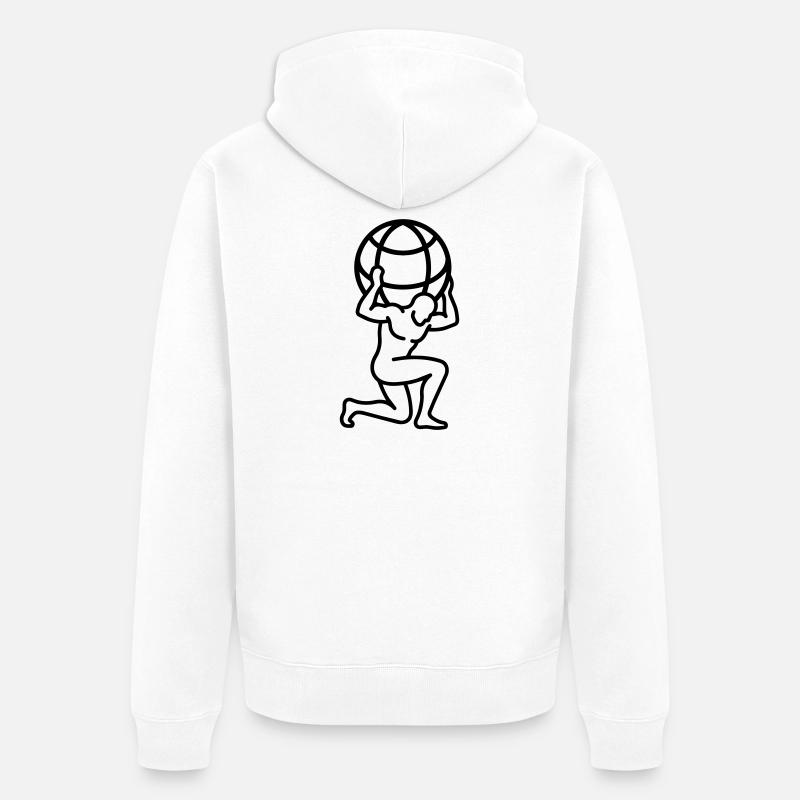 globe - Veste à capuche bio Premium Unisexe - blanc