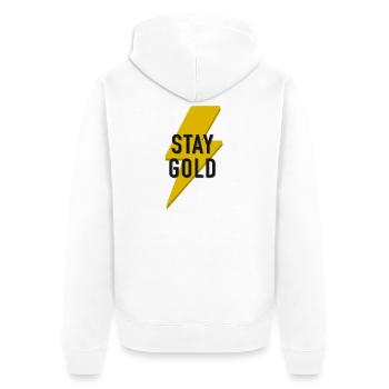 Stay Gold - Veste à capuche bio Premium Unisexe - blanc - Dos - Thijin (182cm)