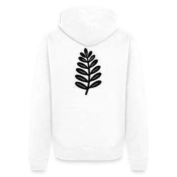 Farn - Unisex Premium Bio Zip Hoodie - Weiß - Hinten - Thijin (182cm)