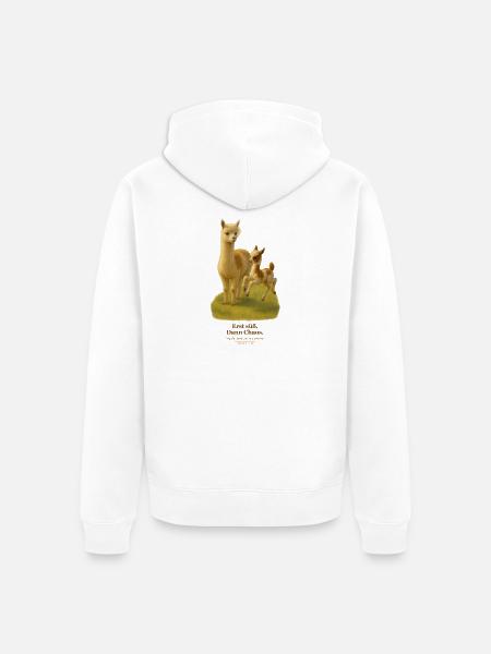 erst-cria-dann-chaos - Unisex Premium Bio Zip Hoodie - Weiß