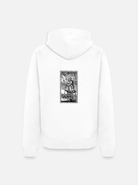 Ahoi Segelschiff - Unisex Premium Bio Zip Hoodie - Weiß