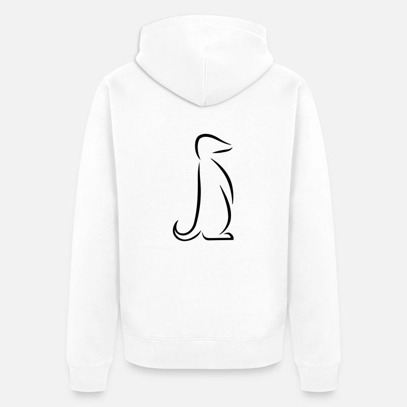 Erdmännchen - Unisex Premium Bio Zip Hoodie - Weiß