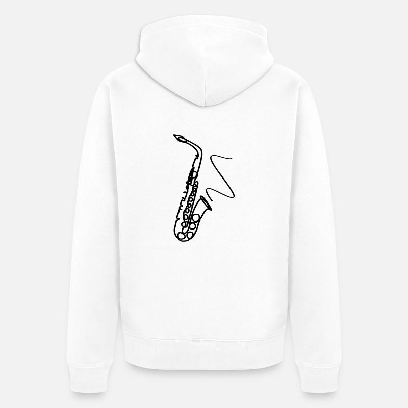 sax - Veste à capuche bio Premium Unisexe - blanc