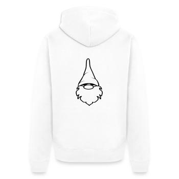 Nain bart drôle drôle stocking Cap - Veste à capuche bio Premium Unisexe - blanc - Dos - Thijin (182cm)