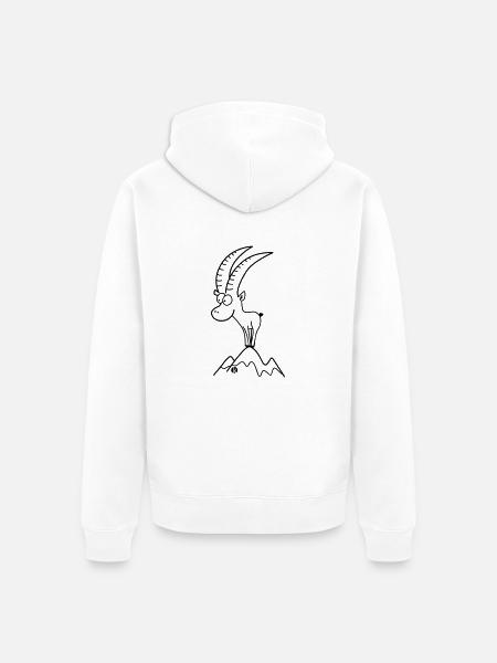 Steinbock - Capricorn - Unisex Premium Bio Zip Hoodie - Weiß