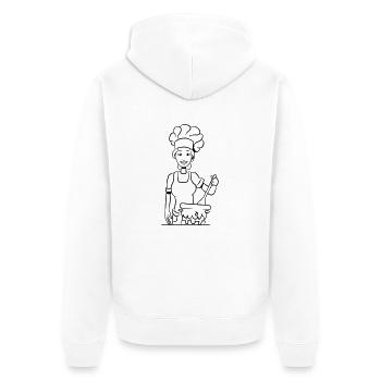 cuisinier cuisinier - Veste à capuche bio Premium Unisexe - blanc - Dos - Thijin (182cm)