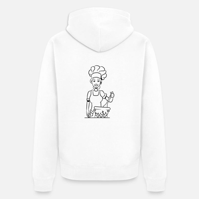 cuisinier cuisinier - Veste à capuche bio Premium Unisexe - blanc