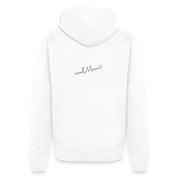 Cool Mom Minimalist Line Smile Mama Shirt - Unisex Premium Bio Zip Hoodie - Weiß - Hinten - Thijin (182cm)