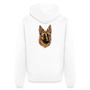 Berger anglais - Veste à capuche bio Premium Unisexe - blanc - Dos - Thijin (182cm)