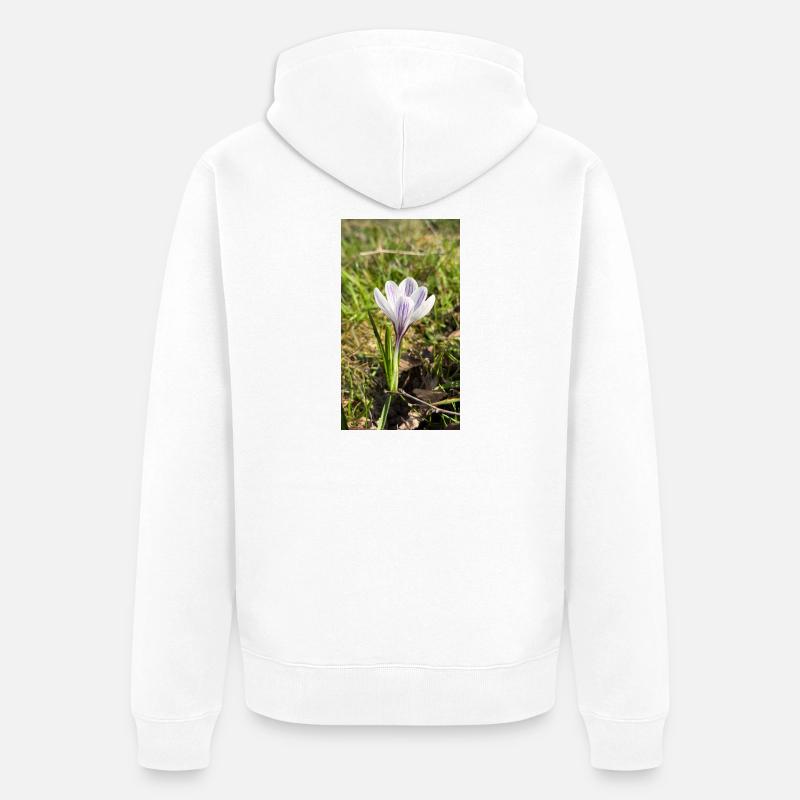crocus - Veste à capuche bio Premium Unisexe - blanc