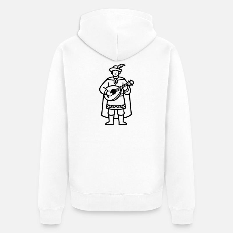 Barde médiéval - Veste à capuche bio Premium Unisexe - blanc