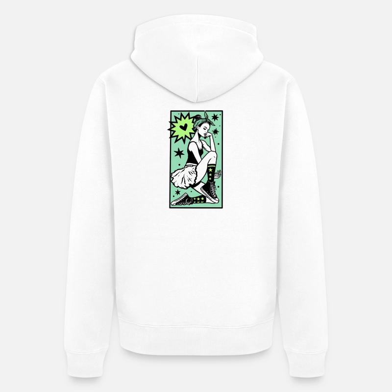 Danseuse #1 - Veste à capuche bio Premium Unisexe - blanc